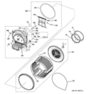 DRUM Diagram and Parts List for DCCH480EK0WW  General Electric Dryer