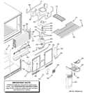 FREEZER SECTION Diagram and Parts List for GTS22JBPBRCC  General Electric Refrigerator