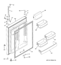 FRESH FOOD DOOR Diagram and Parts List for GTS22WCPCRCC  General Electric Refrigerator