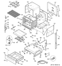 BODY PARTS Diagram and Parts List for P2S975DEP3BB  General Electric Range