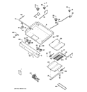 GAS & BURNER PARTS Diagram and Parts List for JGB250DET2BB  General Electric Range