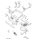 GAS & BURNER PARTS Diagram and Parts List for JGB250SET2SS  General Electric Range