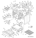 BODY PARTS Diagram and Parts List for JBP66DM3CC  General Electric Range