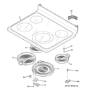 COOKTOP Diagram and Parts List for JBP66SM7SS  General Electric Range