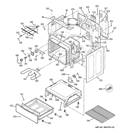 BODY PARTS Diagram and Parts List for JBP66SM7SS  General Electric Range