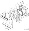 DOOR Diagram and Parts List for JBP66SM7SS  General Electric Range