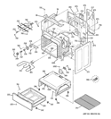 BODY PARTS Diagram and Parts List for JBS55SM7SS  General Electric Range