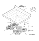 COOKTOP Diagram and Parts List for JB710ST1SS  General Electric Range