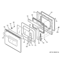 DOOR Diagram and Parts List for JCKP30SP3SS  General Electric Wall Oven