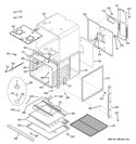 BODY PARTS Diagram and Parts List for JCKP70DP3BB  General Electric Wall Oven