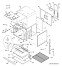 BODY PARTS Diagram and Parts List for JCKS10DP3BB  General Electric Wall Oven
