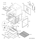 LOWER OVEN Diagram and Parts List for JKP35DP4WW  General Electric Wall Oven