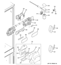 FRESH FOOD SECTION Diagram and Parts List for PFQS5RKBCSS  General Electric Refrigerator