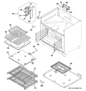 OVEN CAVITY PARTS Diagram and Parts List for ZDP304NP5SS  General Electric Range