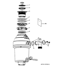 DISPOSER Diagram and Parts List for GFC1001VSS  General Electric Food Waste Disposer