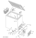 FREEZER Diagram and Parts List for FCM5SUEWW  General Electric Freezer