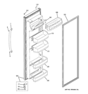FRESH FOOD DOOR Diagram and Parts List for GSL25IGXPLS  General Electric Refrigerator