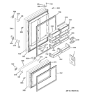 DOORS Diagram and Parts List for ZICP360SLFSS  General Electric Refrigerator
