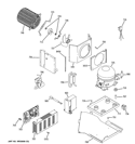 SEALED SYSTEM & MOTHER BOARD Diagram and Parts List for ZICP360SLFSS  General Electric Refrigerator