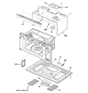 OVEN CAVITY PARTS Diagram and Parts List for JVM2010DS1BB  General Electric Microwave