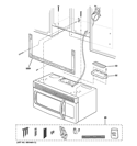 INSTALLATION PARTS Diagram and Parts List for JVM2010DS1BB  General Electric Microwave