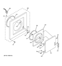 DRYER FRONT PANEL & DOOR Diagram and Parts List for WSM2420D4WW  General Electric Washer Dryer Combo