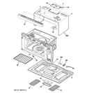 OVEN CAVITY PARTS Diagram and Parts List for JVM2052DN1BB  General Electric Microwave