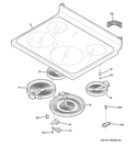 COOKTOP Diagram and Parts List for JB640SIR6SS  General Electric Range