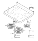 COOKTOP Diagram and Parts List for JB645CP3BB  General Electric Range