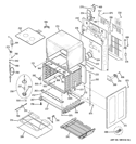 LOWER OVEN Diagram and Parts List for PB979ST1SS  General Electric Wall Oven