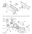 BACKSPLASH, BLOWER & MOTOR ASSEMBLY Diagram and Parts List for DISR333FGAWW  General Electric Dryer