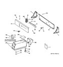 CONTROL PANEL & COIN BOX ASSEMBLY Diagram and Parts List for DMCD330GJ1WC  General Electric Dryer