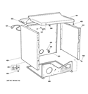 CABINET Diagram and Parts List for DMCD330GJ1WC  General Electric Dryer