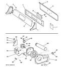 BACKSPLASH, BLOWER & MOTOR ASSEMBLY Diagram and Parts List for DNCD450GGAWC  General Electric Dryer