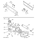 BACKSPLASH, BLOWER & MOTOR ASSEMBLY Diagram and Parts List for GTDL200EM2WW  General Electric Dryer