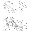 BACKSPLASH, BLOWER & MOTOR ASSEMBLY Diagram and Parts List for GTDP200EM2WW  General Electric Dryer