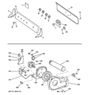 BACKSPLASH, BLOWER & MOTOR ASSEMBLY Diagram and Parts List for GTDP250EM2WW  General Electric Dryer