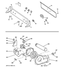 BACKSPLASH, BLOWER & MOTOR ASSEMBLY Diagram and Parts List for GTDP300EM2WS  General Electric Dryer