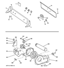 BACKSPLASH, BLOWER & MOTOR ASSEMBLY Diagram and Parts List for GTDX200EM2WW  General Electric Dryer
