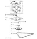 MOTOR & DRIVE PARTS Diagram and Parts List for GCG1700R0II  General Electric Trash Compactor