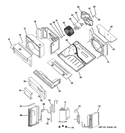 BASE PAN & UNIT PARTS Diagram and Parts List for AEE24DQL1  General Electric Air Conditioner