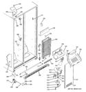FREEZER SECTION Diagram and Parts List for GSH25JSXNSS  General Electric Refrigerator