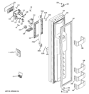 FREEZER DOOR Diagram and Parts List for ZSEP420DYASS  General Electric Refrigerator
