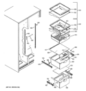 FRESH FOOD SHELVES Diagram and Parts List for GSH25ISXPSS  General Electric Refrigerator