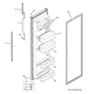 FRESH FOOD DOOR Diagram and Parts List for GSH22JFXABB  General Electric Refrigerator