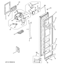 FREEZER DOOR Diagram and Parts List for GSE22KEWPFBB  General Electric Refrigerator