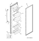 FRESH FOOD DOOR Diagram and Parts List for GSH22JGCCBB  General Electric Refrigerator