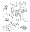 BODY PARTS Diagram and Parts List for JB700DN2BB  General Electric Range