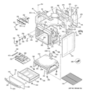 BODY PARTS Diagram and Parts List for JB700SN2SS  General Electric Range