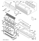 GRILLE, HEATER & BASE PAN PARTS Diagram and Parts List for AZ61H12DACW1  General Electric Air Conditioner